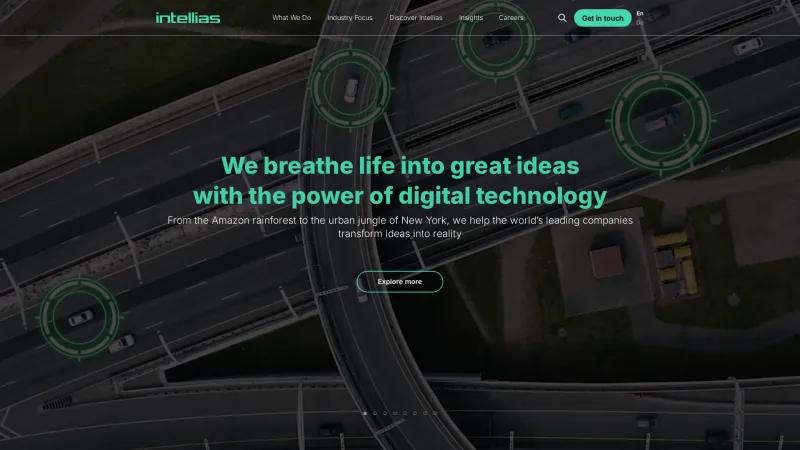 Homepage of Intellias