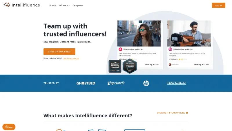 Homepage of Intellifluence