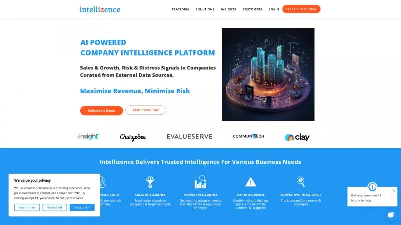 Homepage of Intellizence