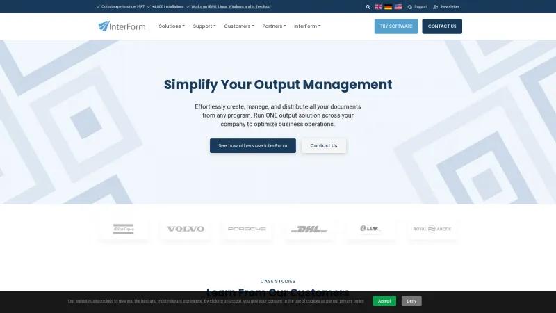 Homepage of InterForm