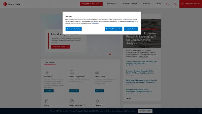 Homepage of LexisNexis PatentSight