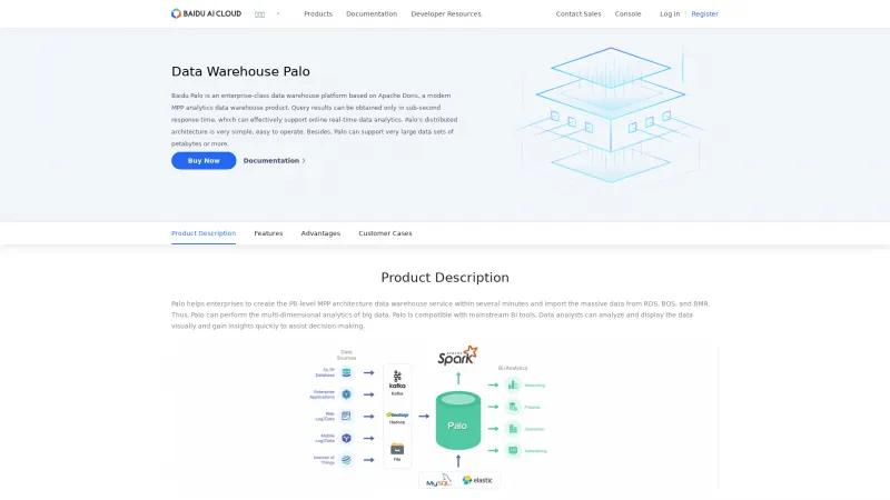 Homepage of Baidu Palo