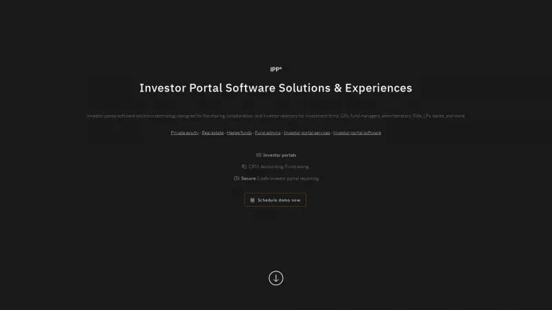 Homepage of InvestorPortaLPro