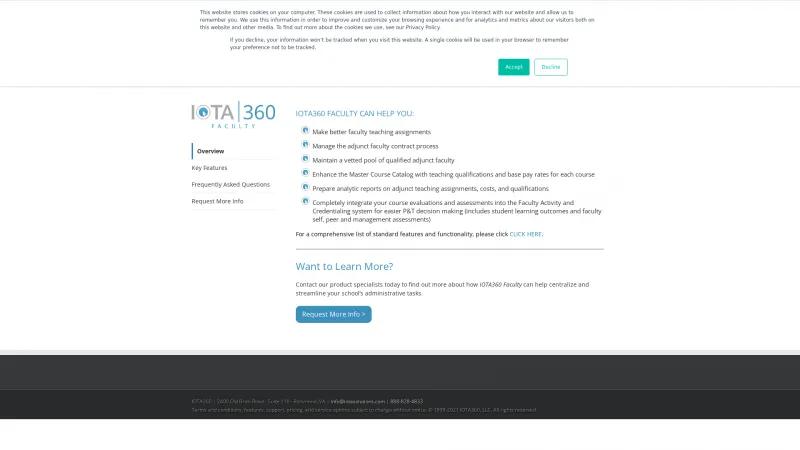 Homepage of IOTA360 Faculty