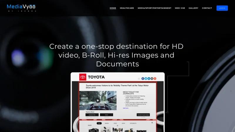 Homepage of MediaVyoo