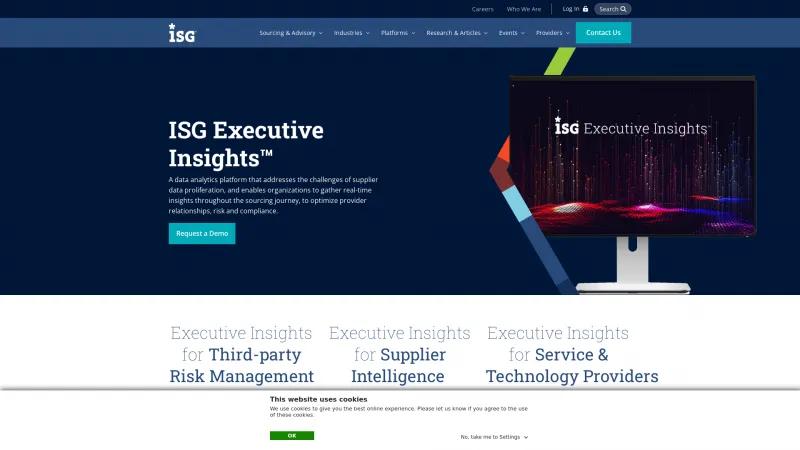 Homepage of ISG Executive Insights