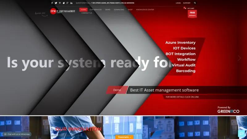 Homepage of ITM IT Asset Management