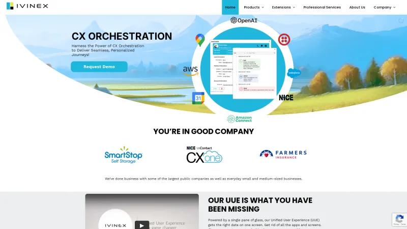 Homepage of Ivinex CRM