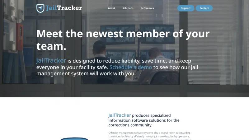 Homepage of JailTracker