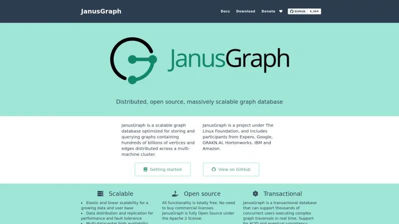 Homepage of JanusGraph