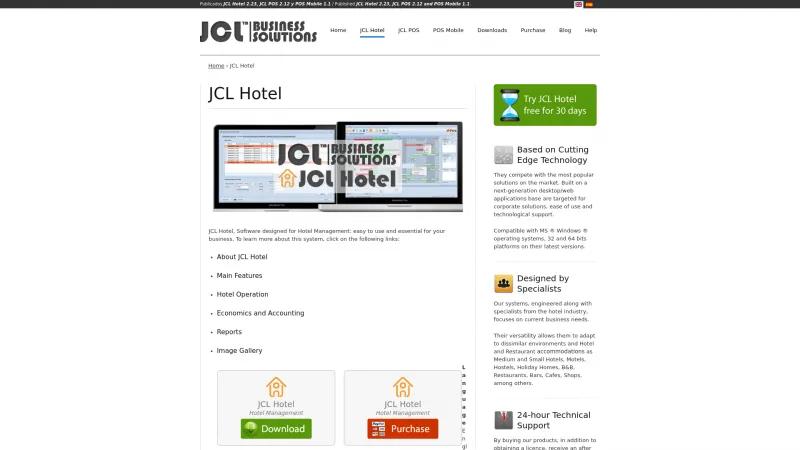 Homepage of JCL Hotel