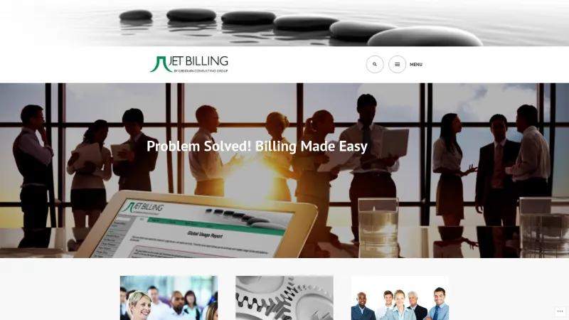 Homepage of Jet Billing