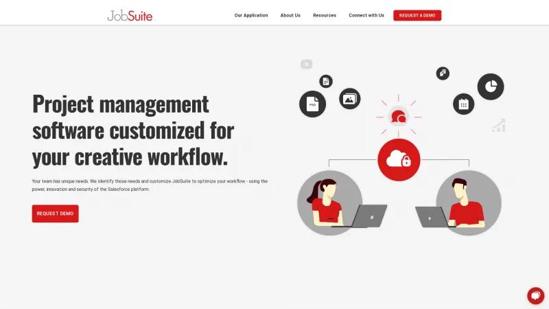 Homepage of JobSuite