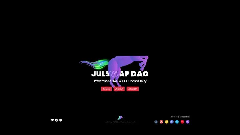 Homepage of JulSwap