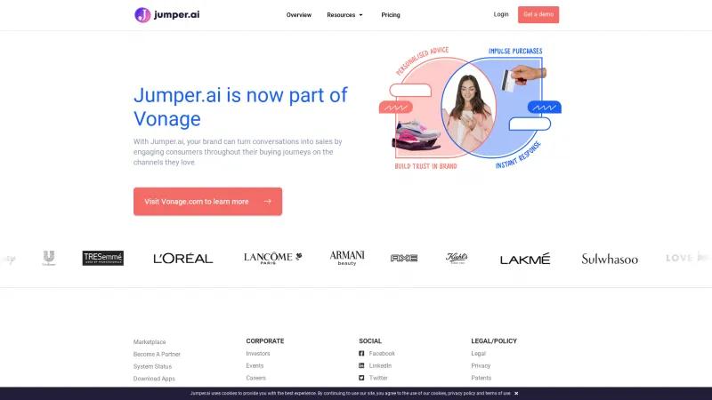 Homepage of Jumper.ai