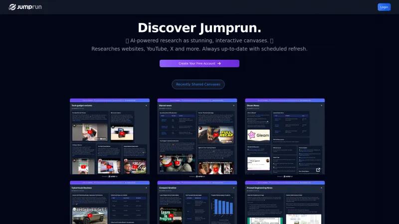 Homepage of Jumprun