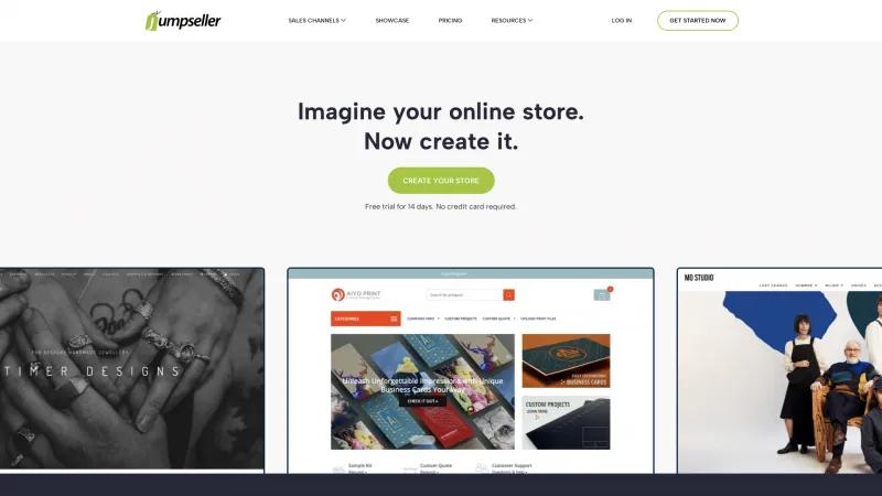 Homepage of Jumpseller