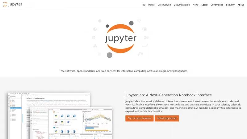 Homepage of Jupyter Notebook