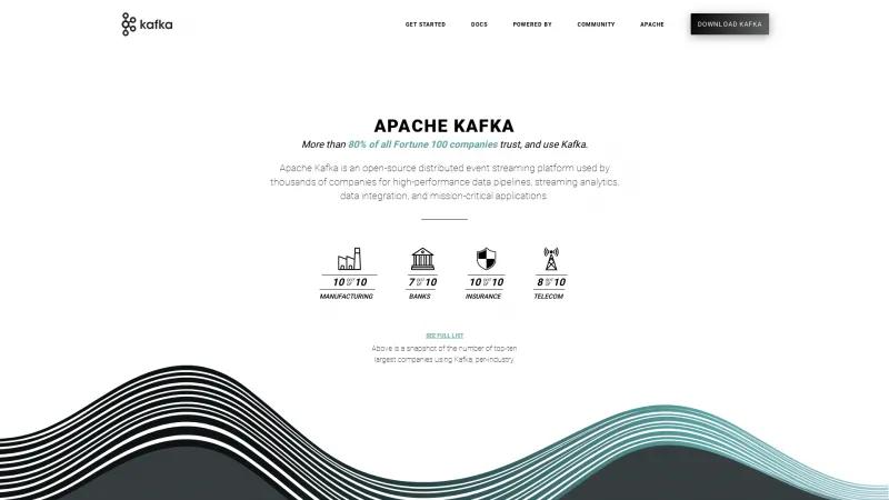 Homepage of Apache Kafka