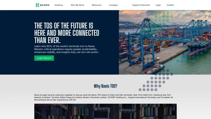 Homepage of Navis