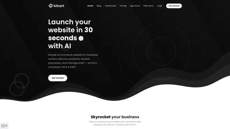 Homepage of Kitcart