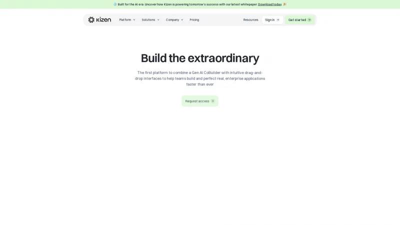 Homepage of Kizen