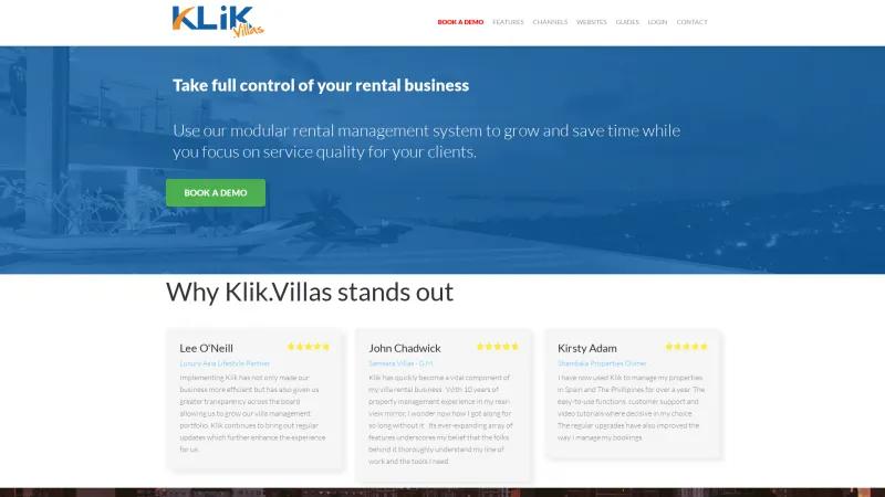 Homepage of Klik