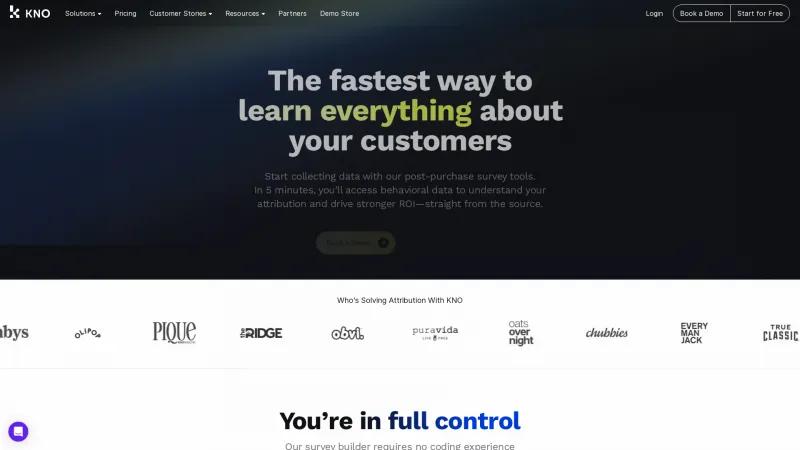 Homepage of KnoCommerce