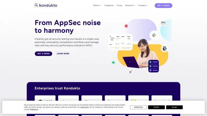 Homepage of Kondukto