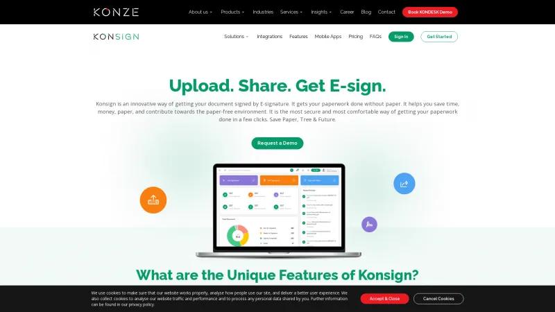 Homepage of KONSIGN