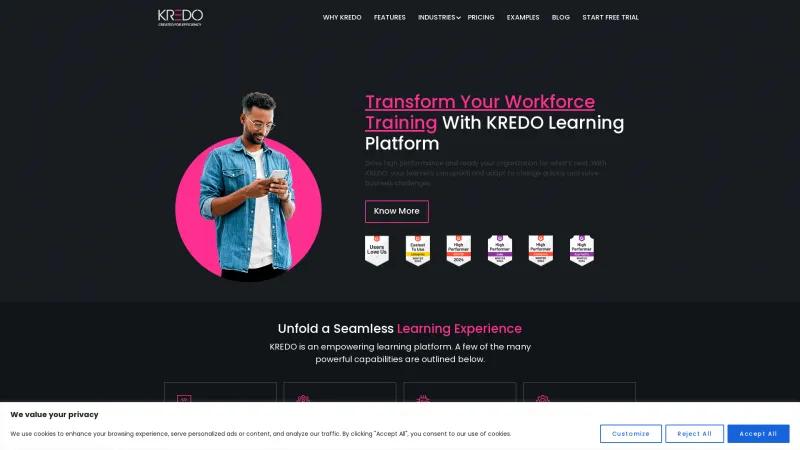 Homepage of KREDO