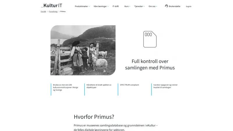 Homepage of Primus