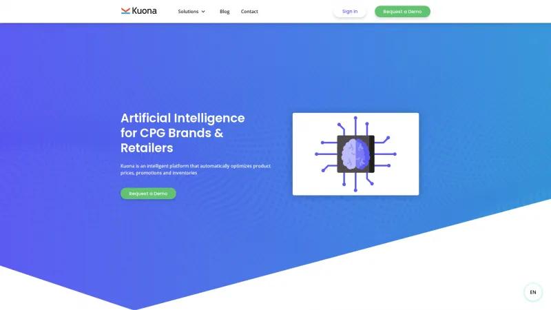 Homepage of Kuona