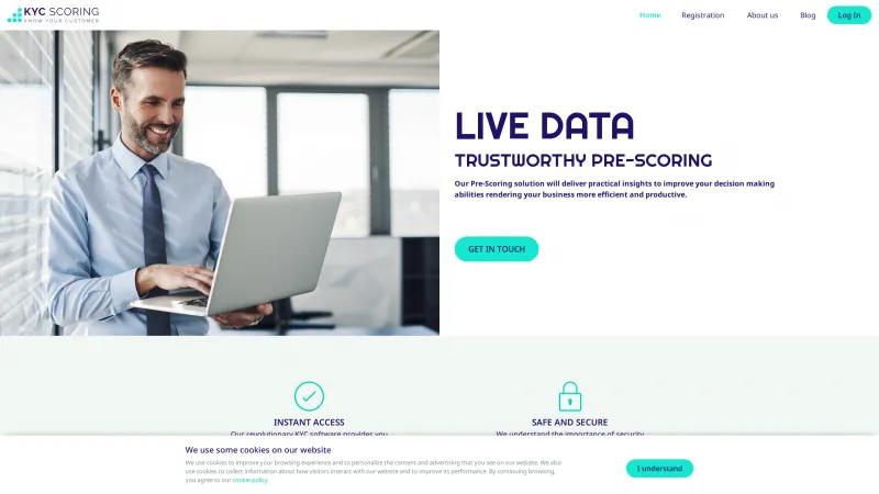 Homepage of KYC Scoring