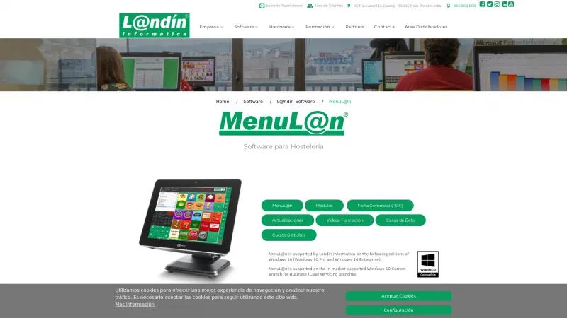 Homepage of MenuL@n