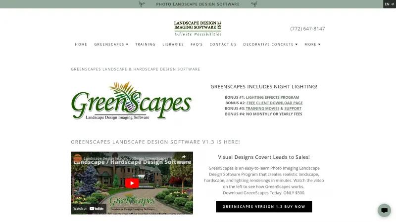 Homepage of GreenScapes