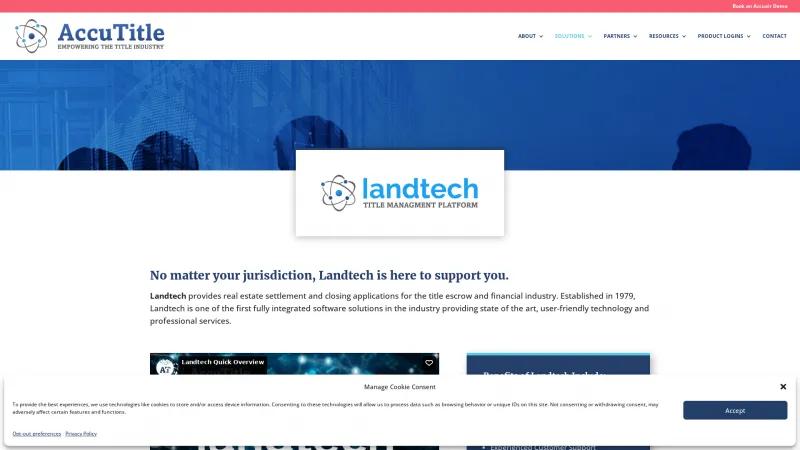 Homepage of Landtech