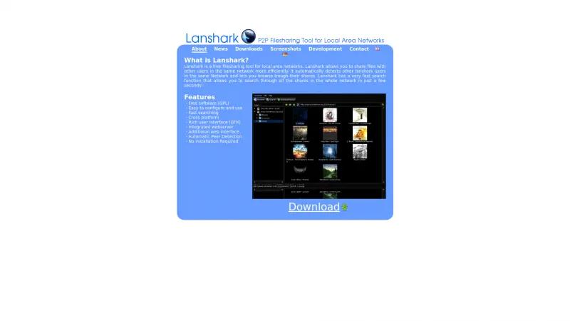 Homepage of Lanshark