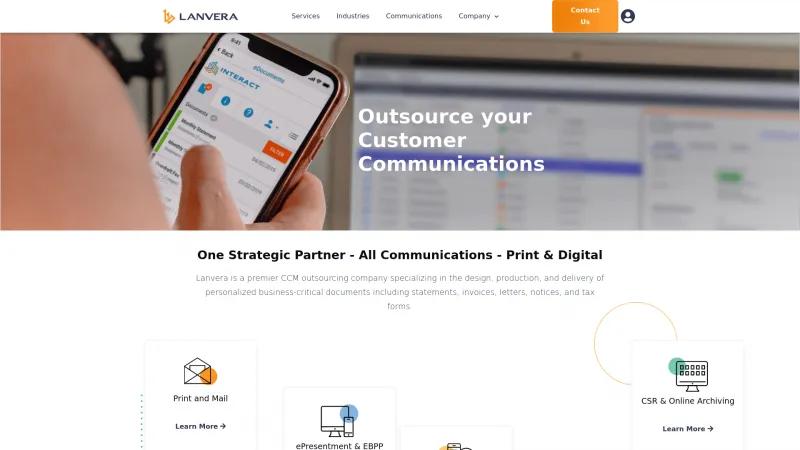 Homepage of Lanvera