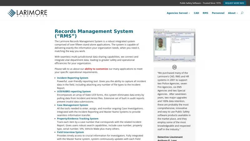 Homepage of Larimore RMS