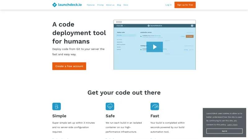 Homepage of Launchdeck