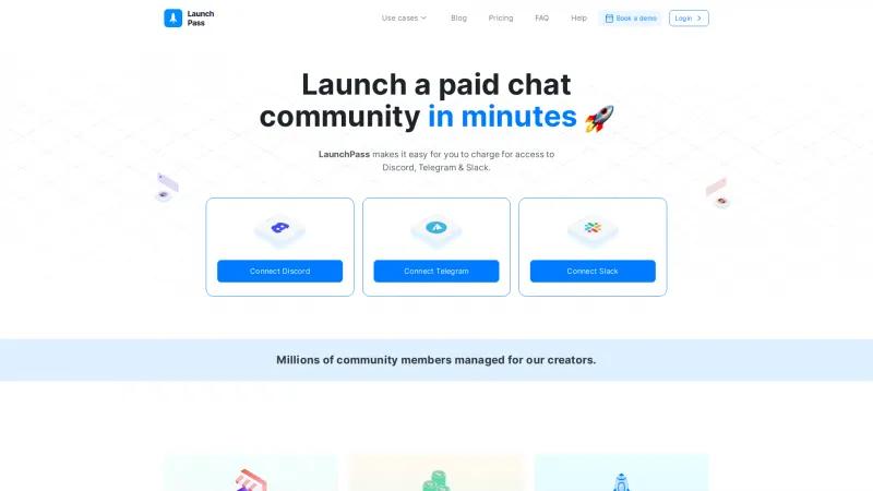 Homepage of LaunchPass