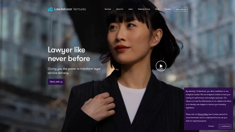 Homepage of LawAdvisor Ventures