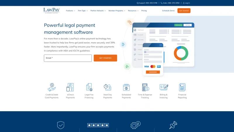 Homepage of LawPay