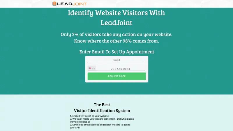 Homepage of LeadJoint