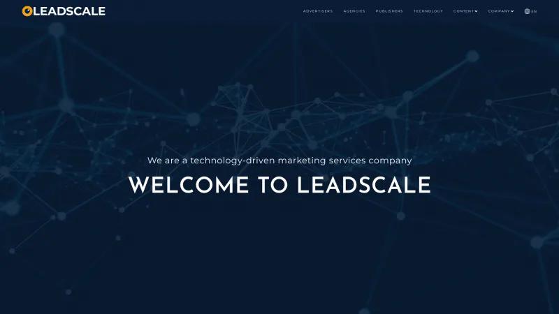 Homepage of LeadScale