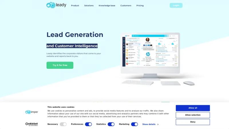 Homepage of Leady