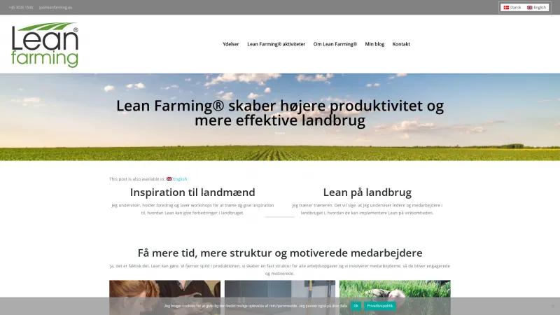 Homepage of Lean Farming