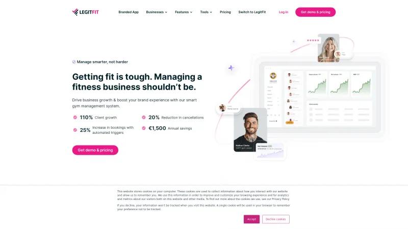 Homepage of LegitFit