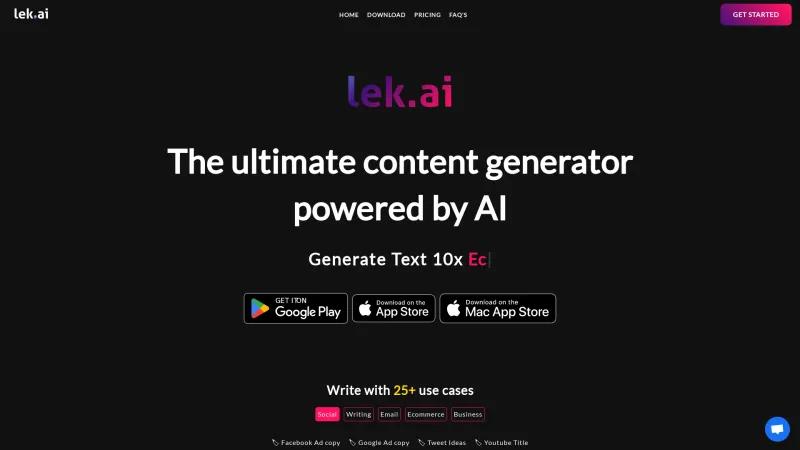 Homepage of Lek